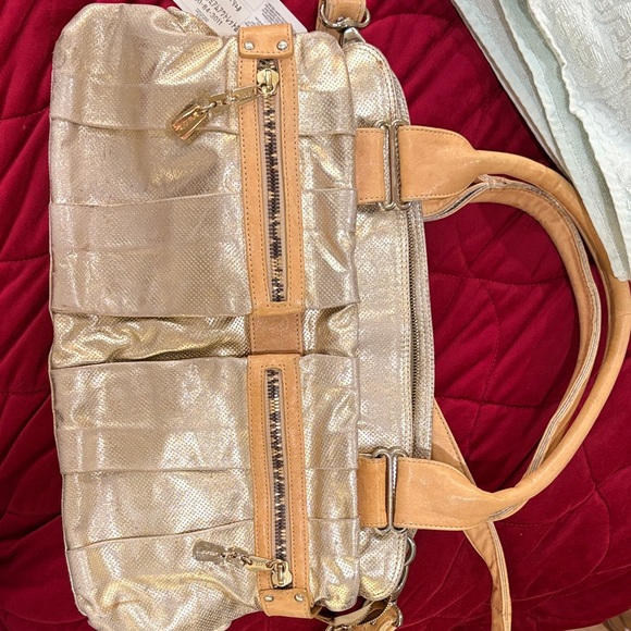 See By Chloe Handbags - Authentic See By Chloe Gold and Tan Shoulder Bag